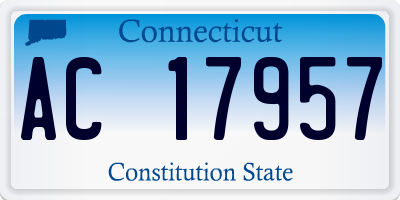 CT license plate AC17957