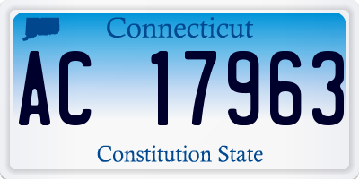 CT license plate AC17963