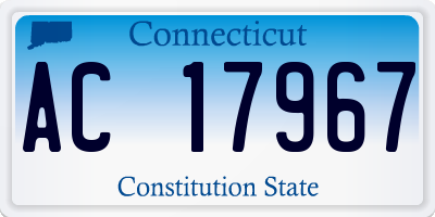 CT license plate AC17967