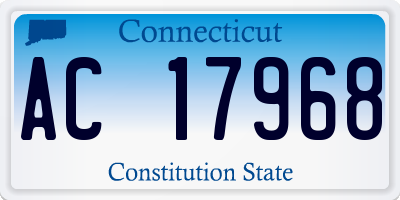 CT license plate AC17968