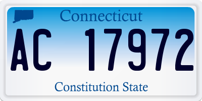 CT license plate AC17972