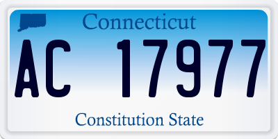 CT license plate AC17977