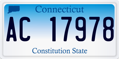 CT license plate AC17978