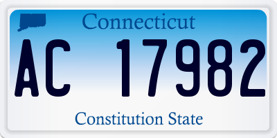 CT license plate AC17982