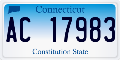 CT license plate AC17983