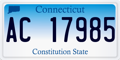 CT license plate AC17985