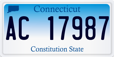CT license plate AC17987