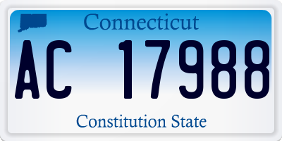 CT license plate AC17988