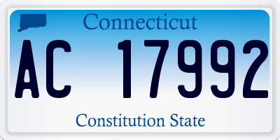 CT license plate AC17992