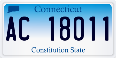 CT license plate AC18011