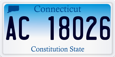 CT license plate AC18026