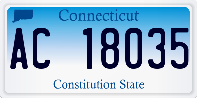 CT license plate AC18035