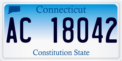 CT license plate AC18042