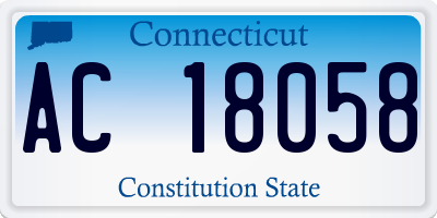 CT license plate AC18058