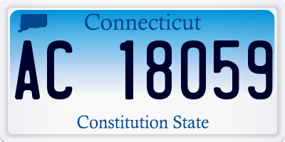 CT license plate AC18059