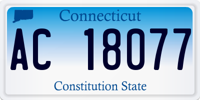 CT license plate AC18077