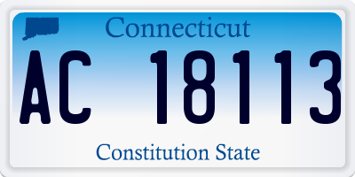 CT license plate AC18113