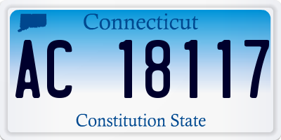 CT license plate AC18117