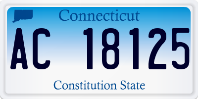 CT license plate AC18125