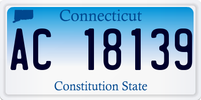 CT license plate AC18139