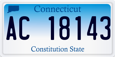 CT license plate AC18143