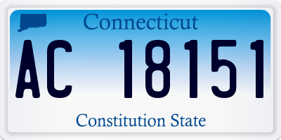 CT license plate AC18151