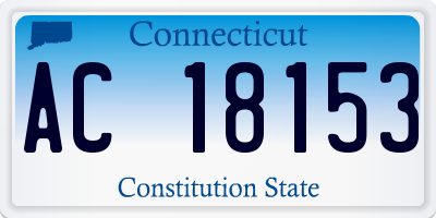 CT license plate AC18153