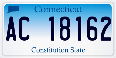 CT license plate AC18162