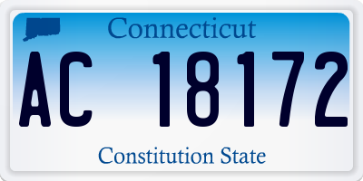 CT license plate AC18172