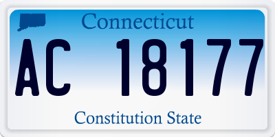 CT license plate AC18177