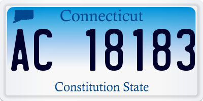 CT license plate AC18183