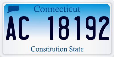 CT license plate AC18192