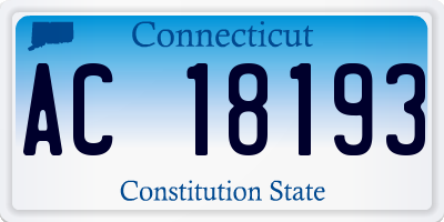 CT license plate AC18193