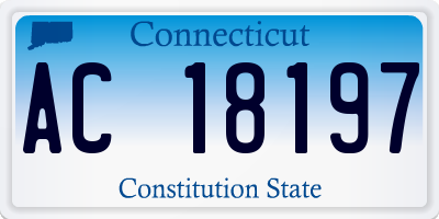 CT license plate AC18197