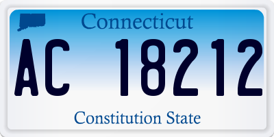 CT license plate AC18212