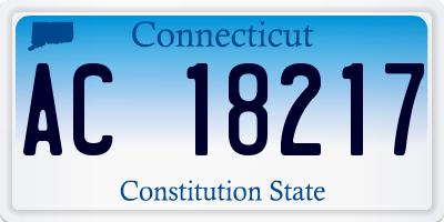 CT license plate AC18217