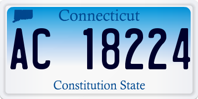 CT license plate AC18224