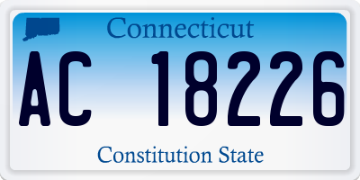 CT license plate AC18226