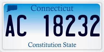 CT license plate AC18232