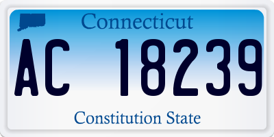 CT license plate AC18239