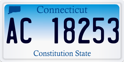 CT license plate AC18253