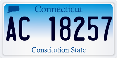 CT license plate AC18257