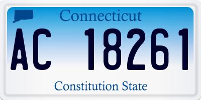 CT license plate AC18261