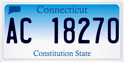 CT license plate AC18270