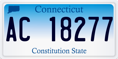 CT license plate AC18277