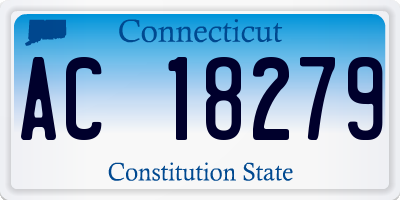 CT license plate AC18279