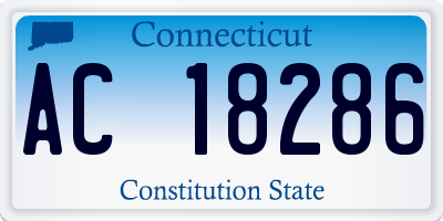 CT license plate AC18286