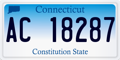 CT license plate AC18287