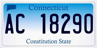 CT license plate AC18290