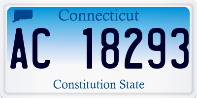 CT license plate AC18293